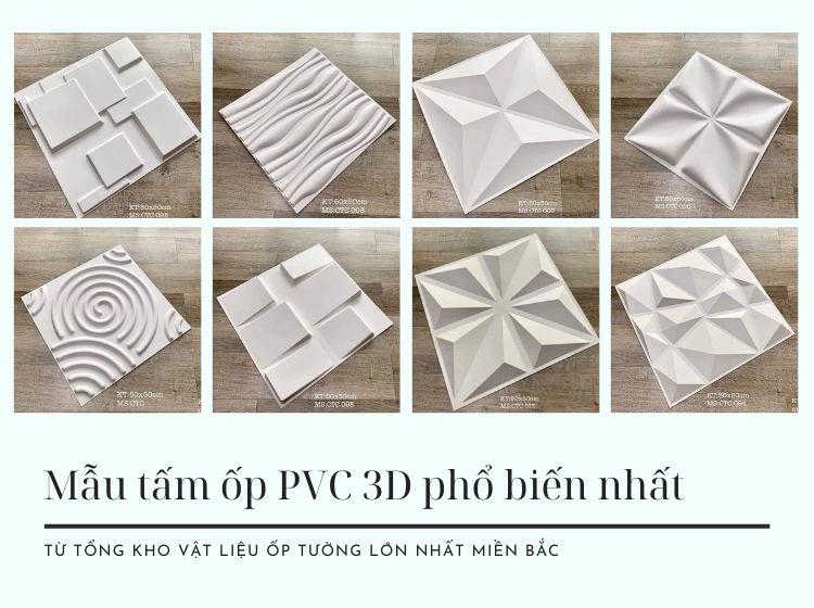 Những mẫu tấm ốp tường 3D màu trắng thông dụng nhất